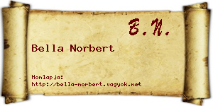 Bella Norbert névjegykártya