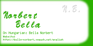 norbert bella business card